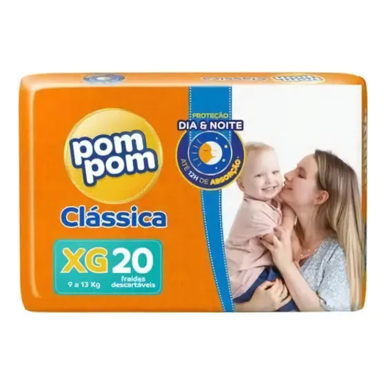 Fralda Pom Pom Clássica XG